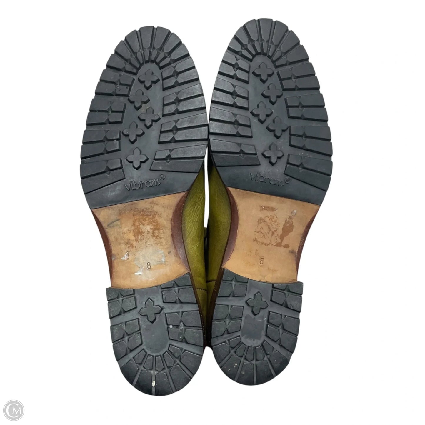 Boots Mid-calf Flats By Vibram In Green, Size: 8