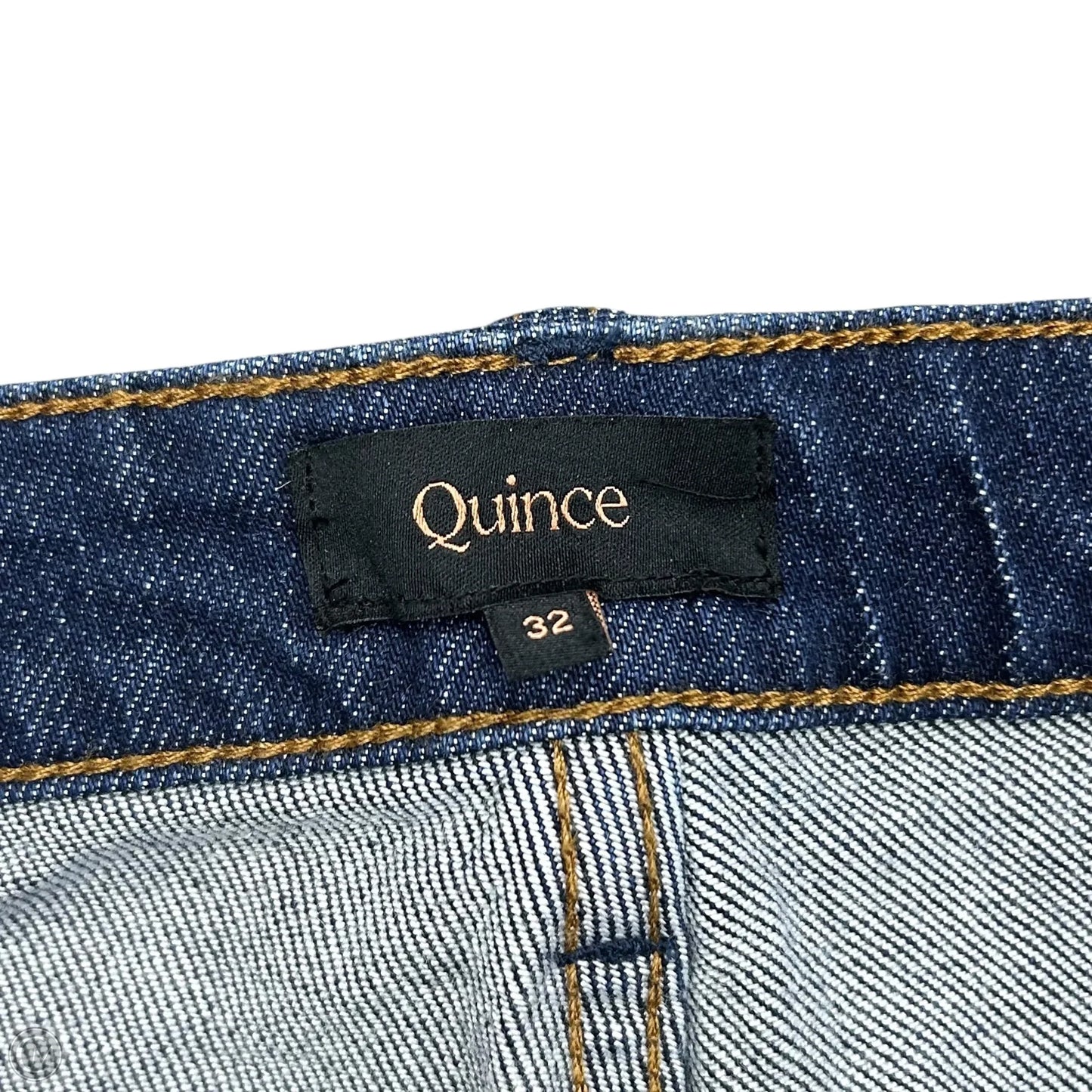 Jeans Wide Leg By Quince In Blue Denim, Size: 14