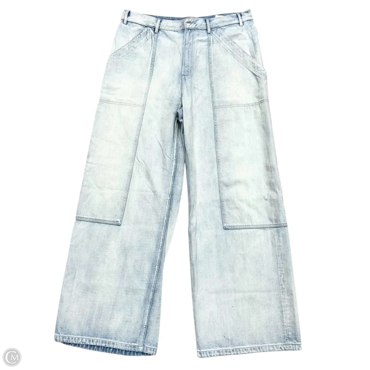 Jeans Wide Leg By Everlane In Blue Denim, Size: 14