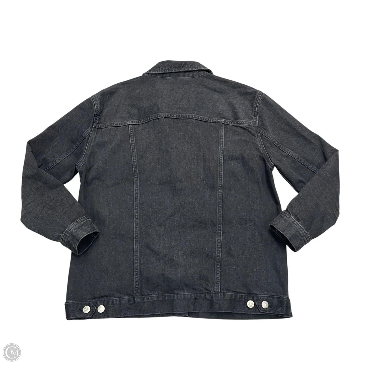 Jacket Denim By Madewell In Black Denim, Size: L