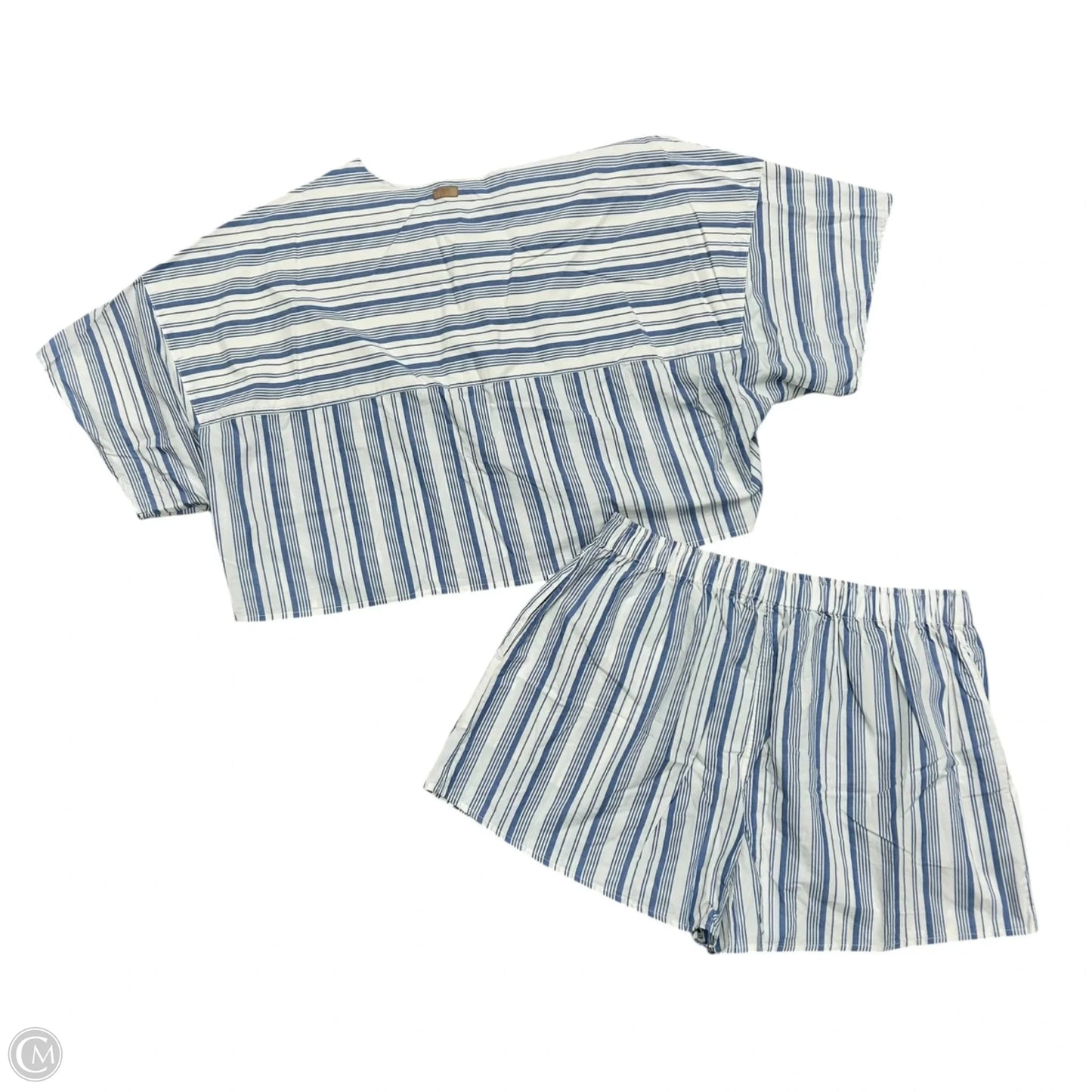 Shorts Set By Lunya In Striped Pattern, Size: L