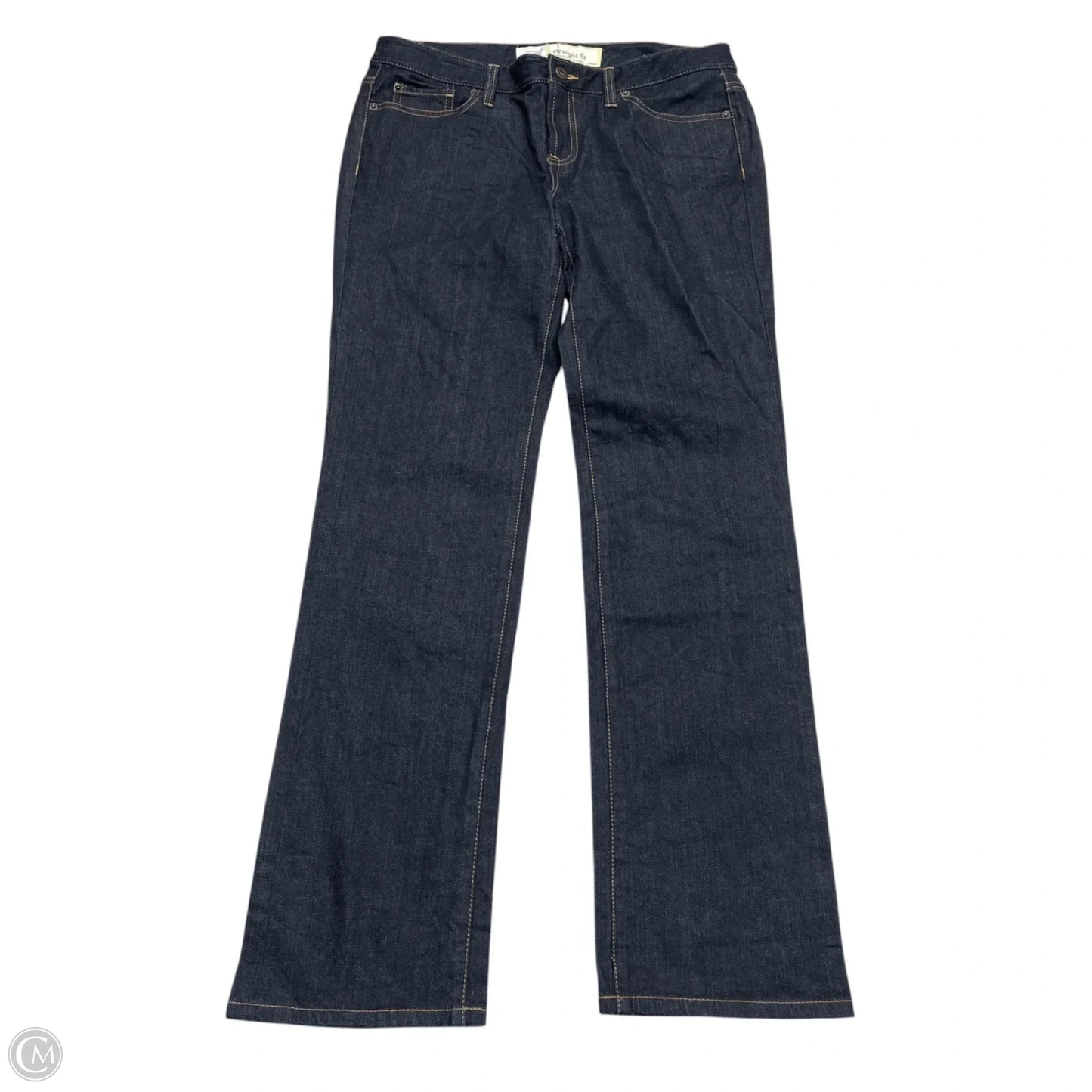 Jeans Straight By Loft In Black Denim, Size: 8