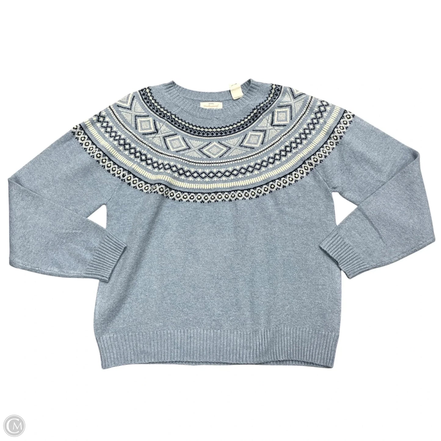 Sweater By Weatherproof In Black & Blue, Size: M