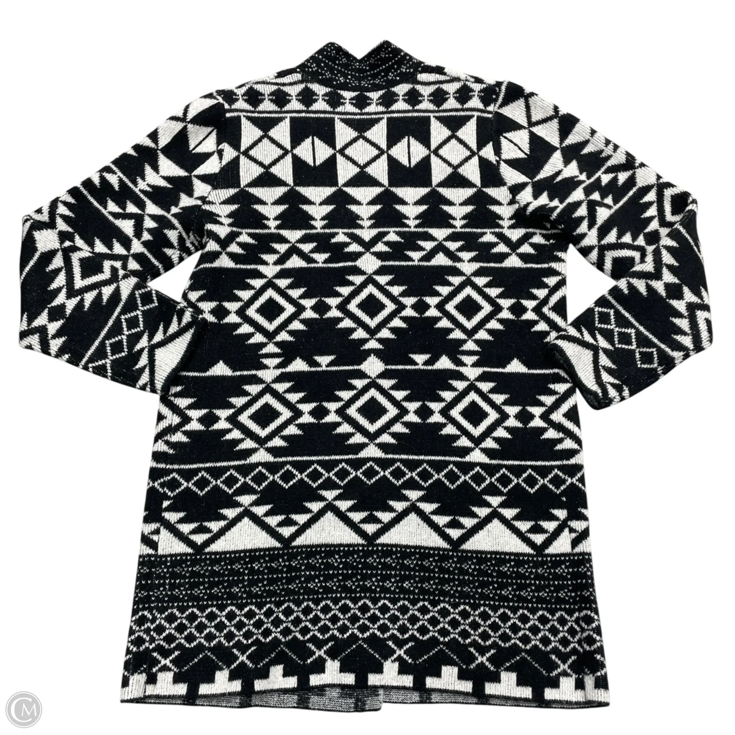 Cardigan Designer By Frye In Black & White, Size: S