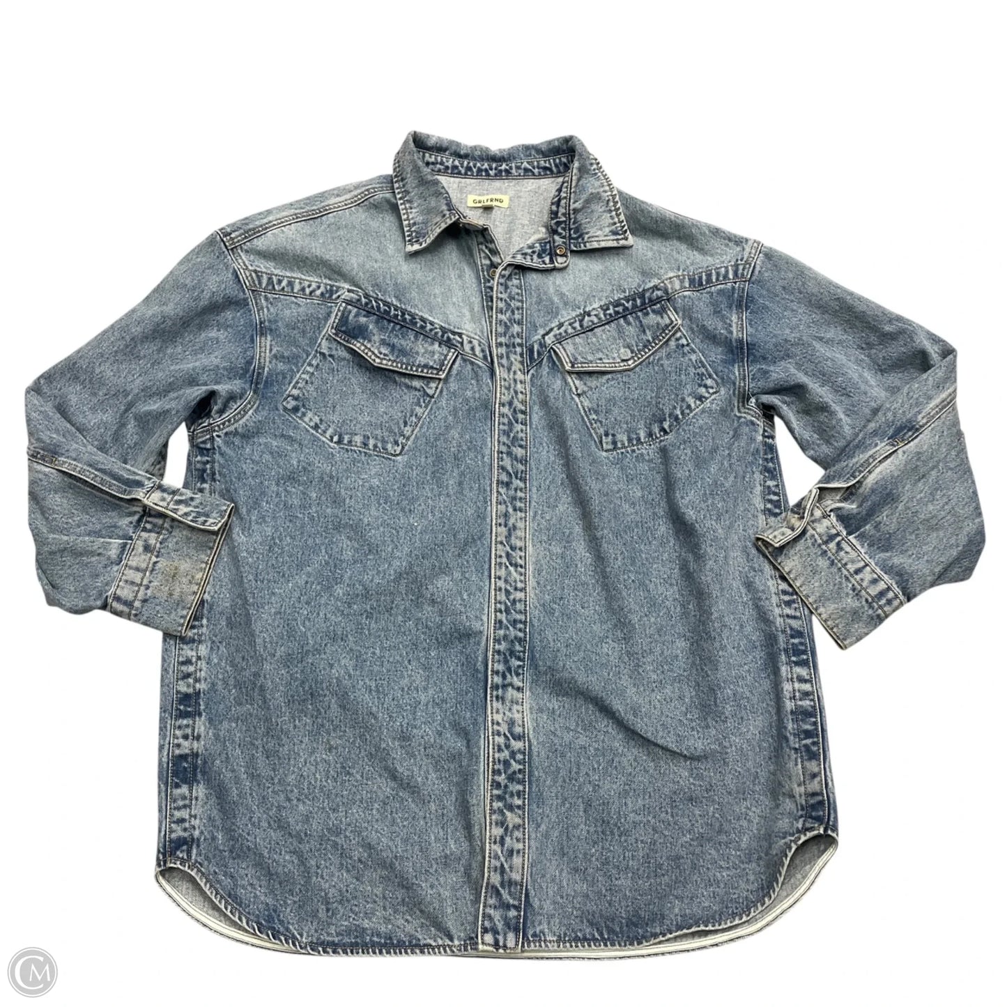 Jacket Denim By Grlfrnd In Blue Denim, Size: M/L