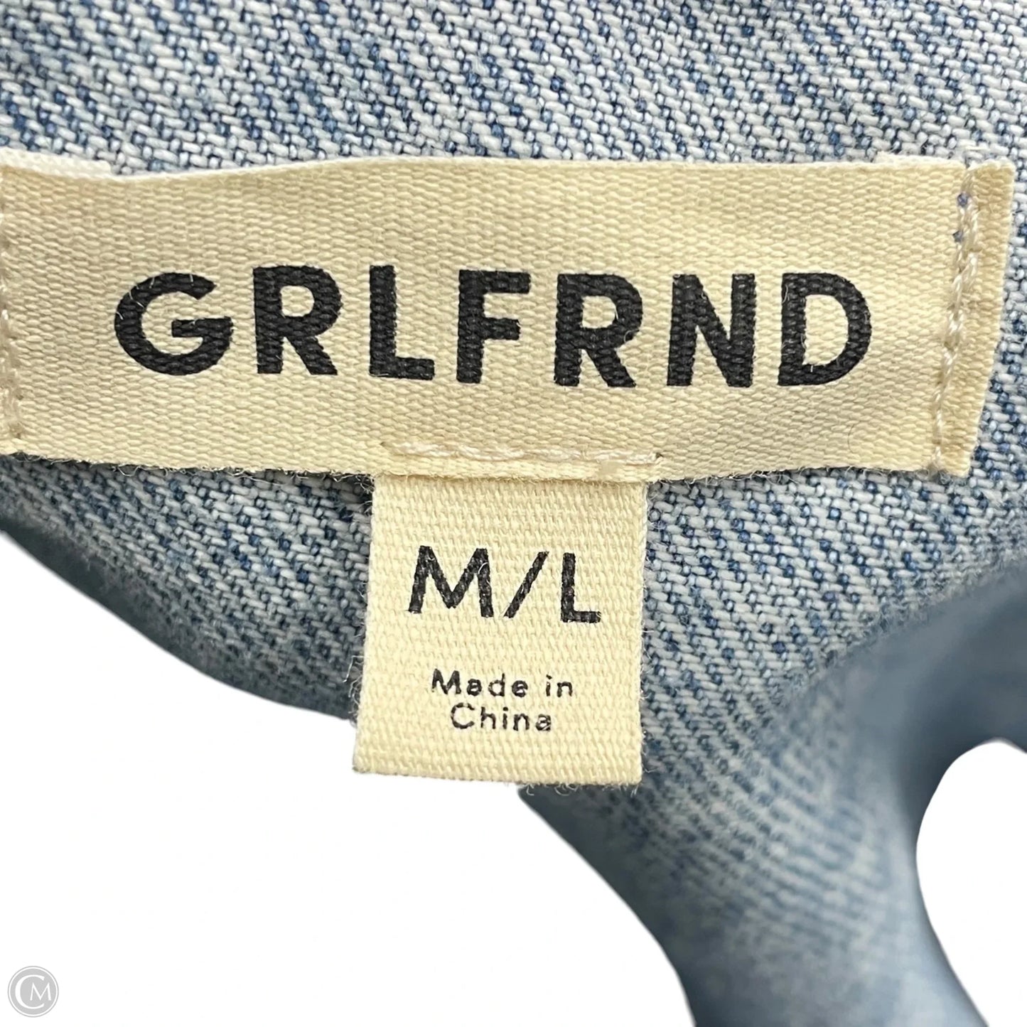 Jacket Denim By Grlfrnd In Blue Denim, Size: M/L