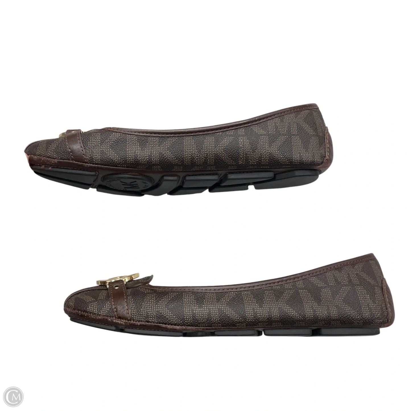 Shoes Flats By Michael By Michael Kors In Brown & Gold, Size: 11