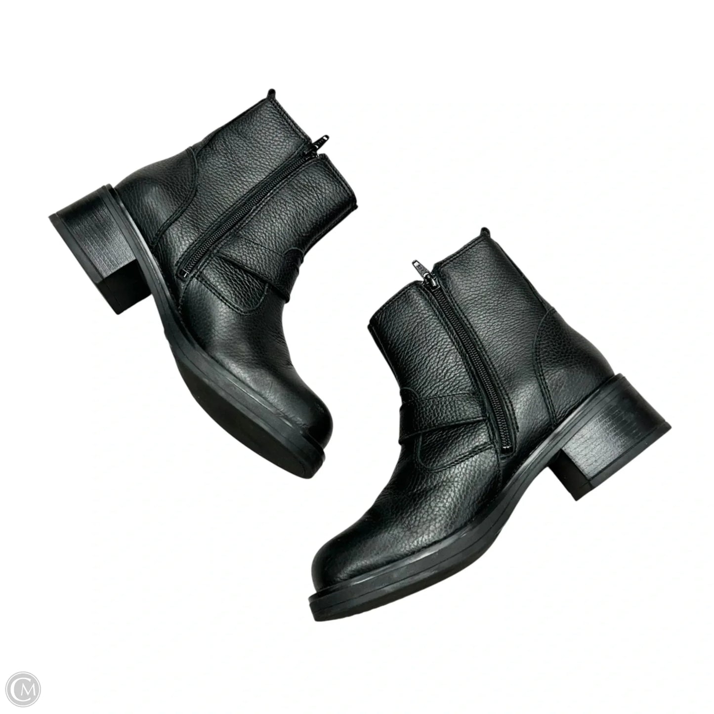 Boots Ankle Heels In Black, Size: 7.5