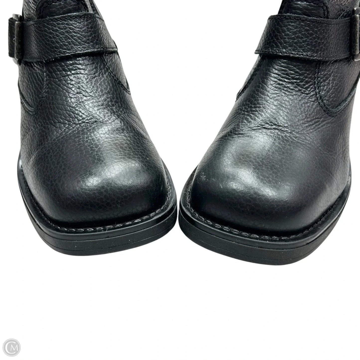 Boots Ankle Heels In Black, Size: 7.5