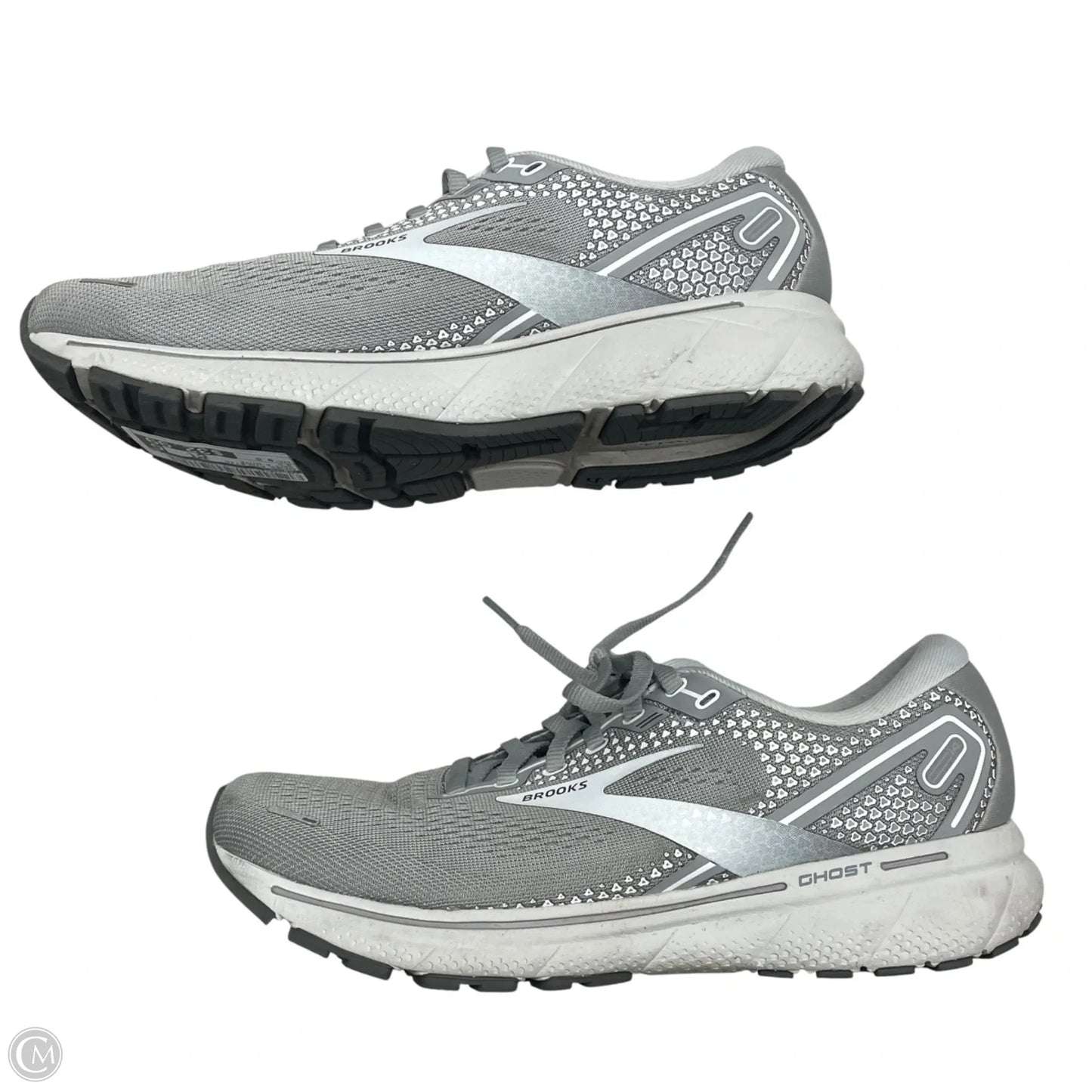 Shoes Athletic By Brooks In Grey & White, Size: 9.5