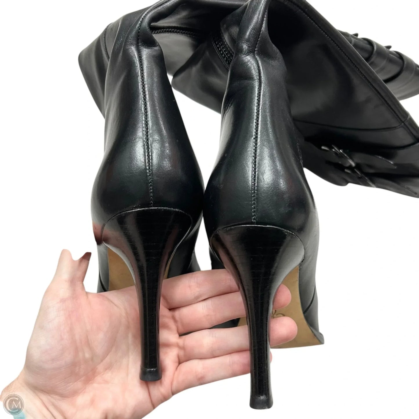Boots Mid-calf Heels By Cole-haan In Black, Size: 8