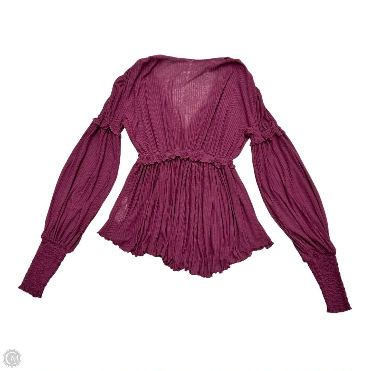 Top Long Sleeve By Free People In Maroon, Size: Xs