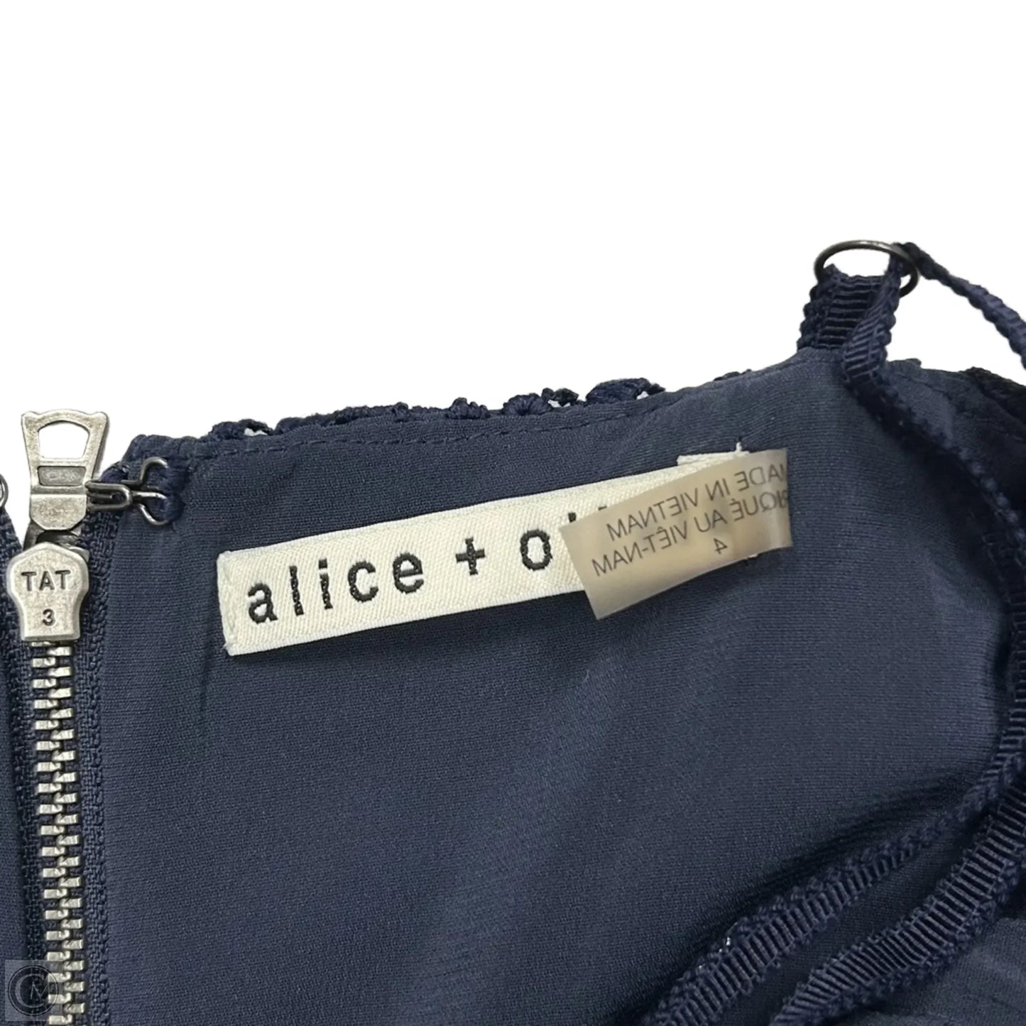 Dress Designer By Alice + Olivia In Navy, Size: S