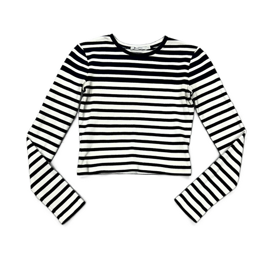 Top Long Sleeve Luxury Designer By Alexander Wang In Blue & White, Size: Xs