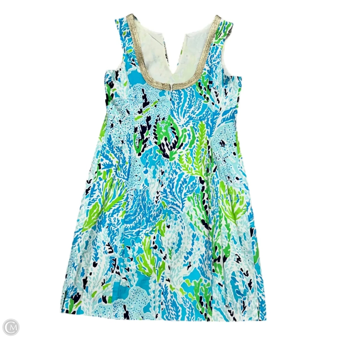 Dress Designer By Lilly Pulitzer In Blue & Green, Size: 4