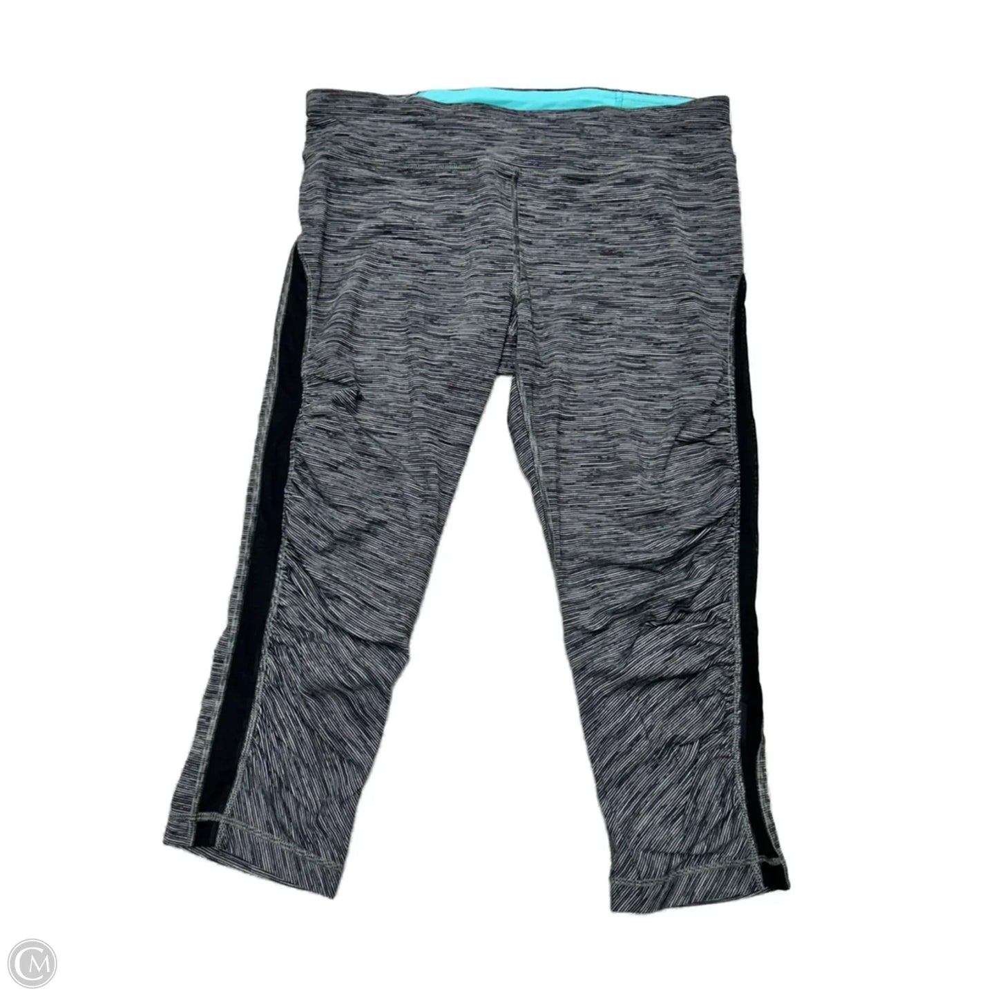 Athletic Leggings Capris By Lululemon In Blue & Grey, Size: M