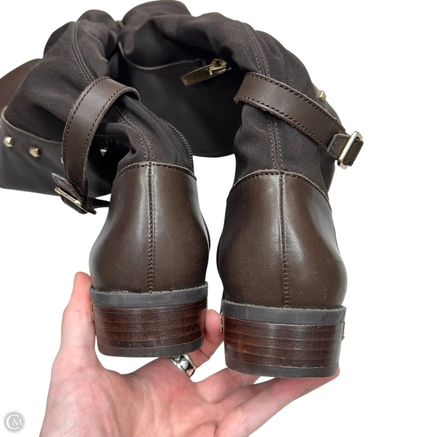 Boots Leather By Vince Camuto In Brown, Size: 6.5