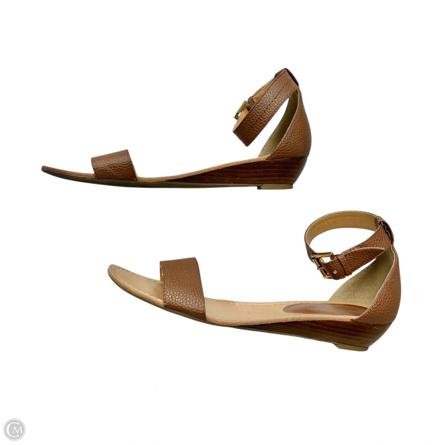 Sandals Heels Block By Tommy Hilfiger In Brown, Size: 7.5