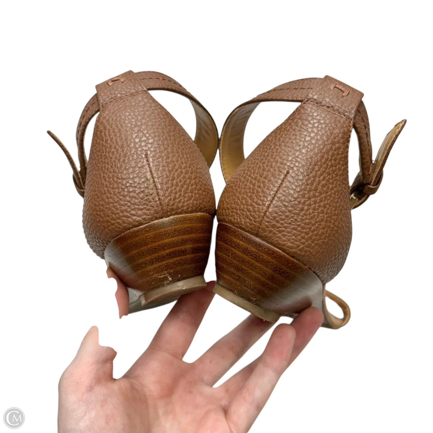 Sandals Heels Block By Tommy Hilfiger In Brown, Size: 7.5