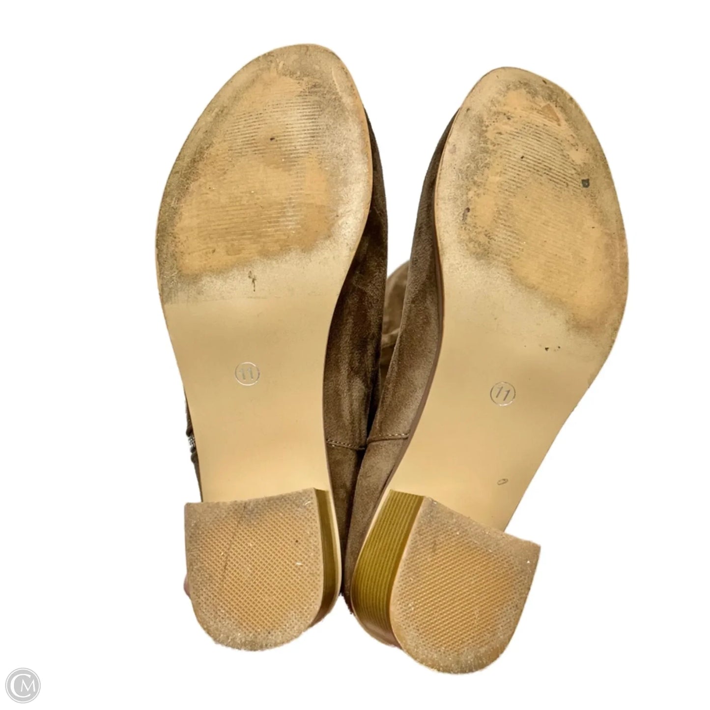 Boots Mid-calf Heels By Journee In Brown, Size: 11