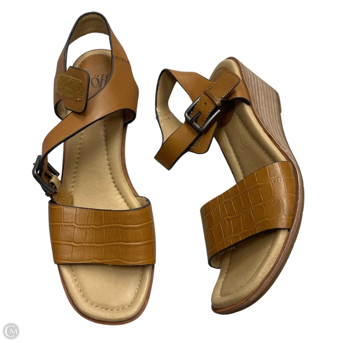 Sandals Heels Wedge By Sofft In Tan, Size: 8
