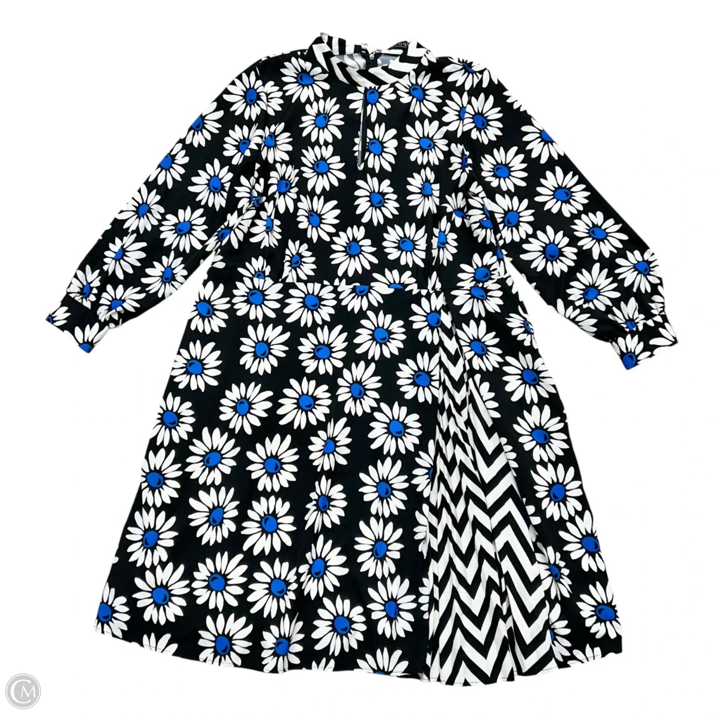 Dress Casual Midi By Eloquii In Black & White, Size: 2x