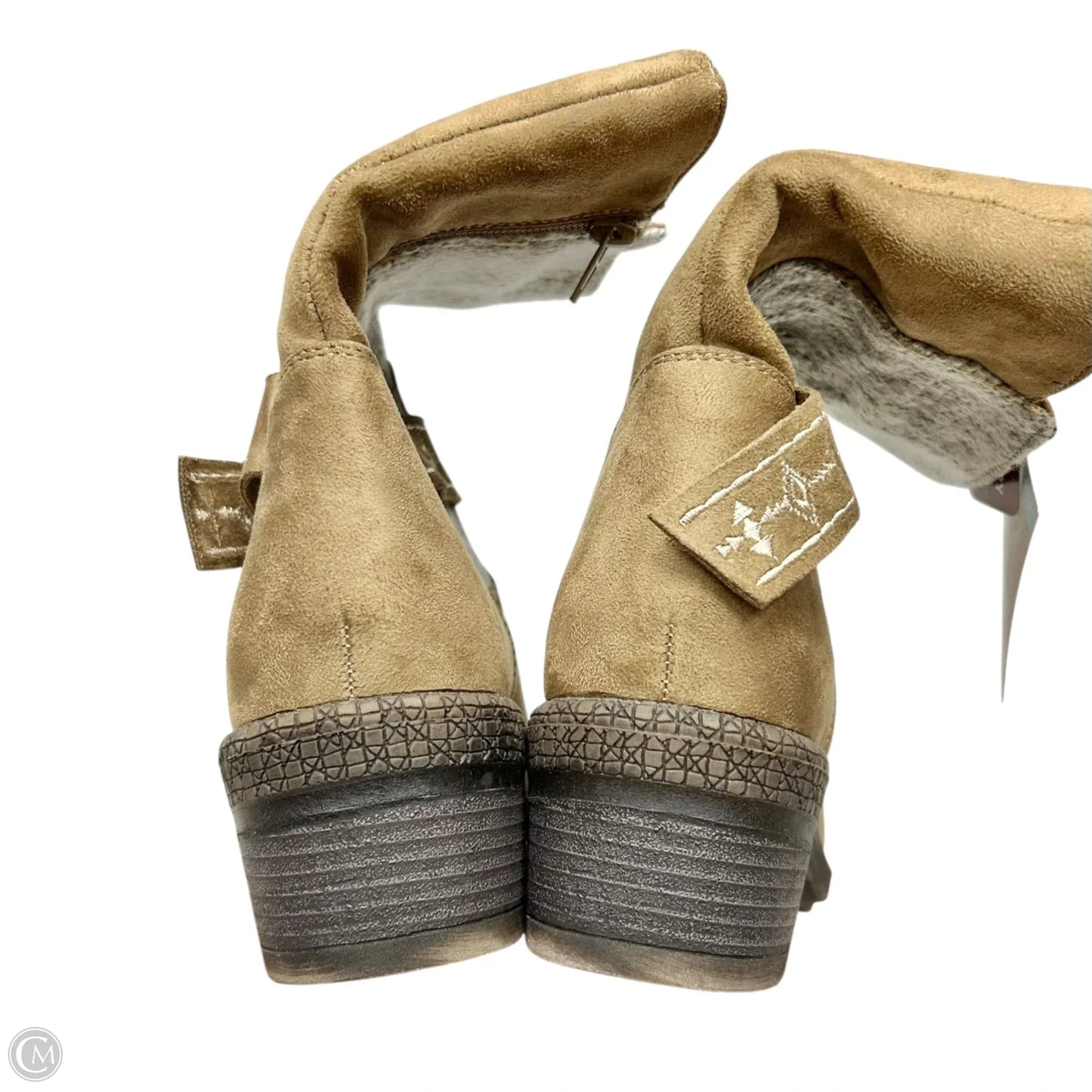 Boots Mid-calf Heels By Muk Luks In Cream & Grey, Size: 9