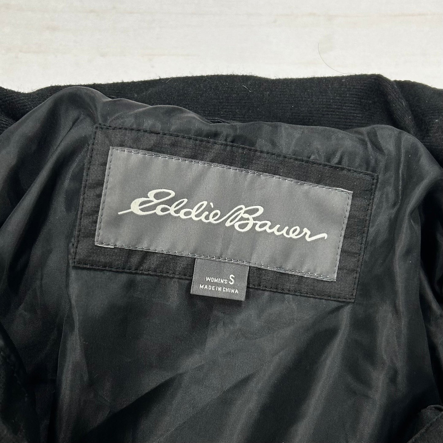 Coat Parka By Eddie Bauer In Black, Size: S