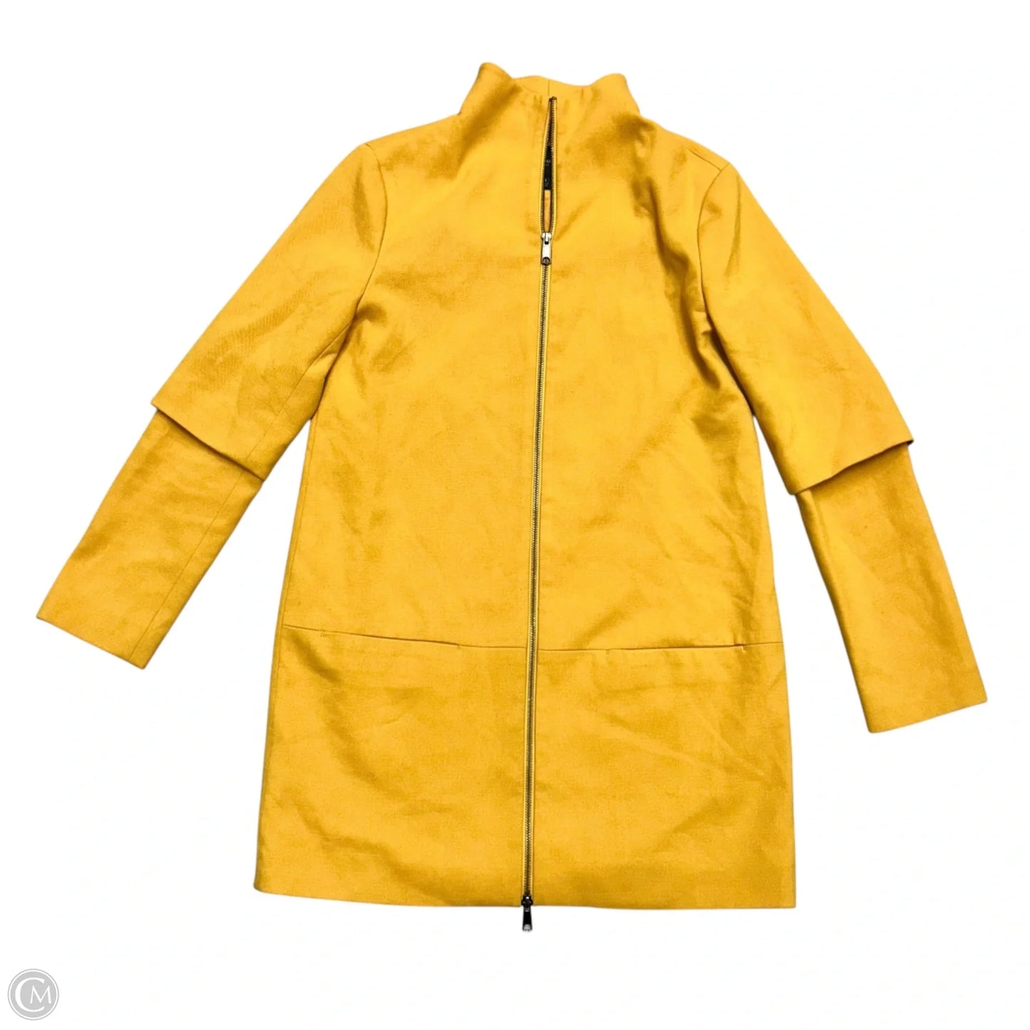 Coat Trench Coat By Banana Republic In Yellow, Size: M