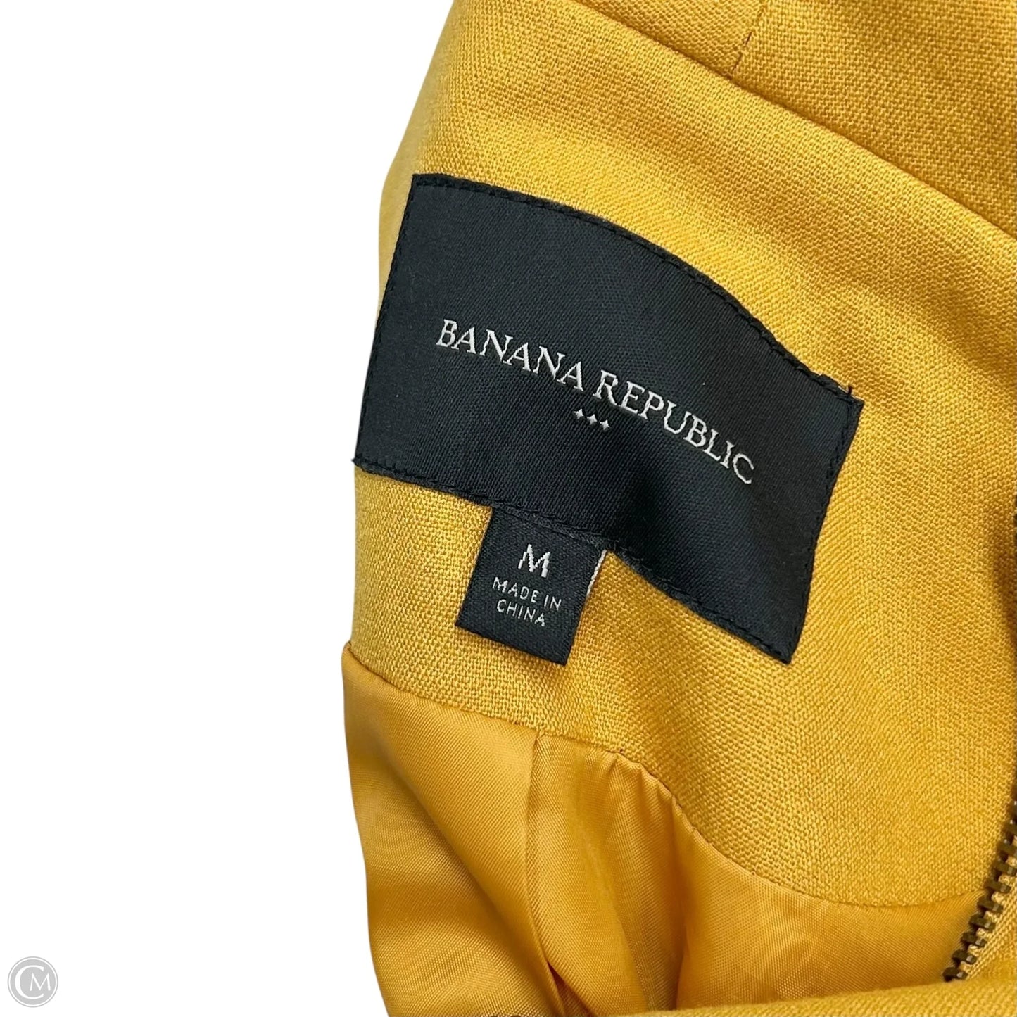 Coat Trench Coat By Banana Republic In Yellow, Size: M