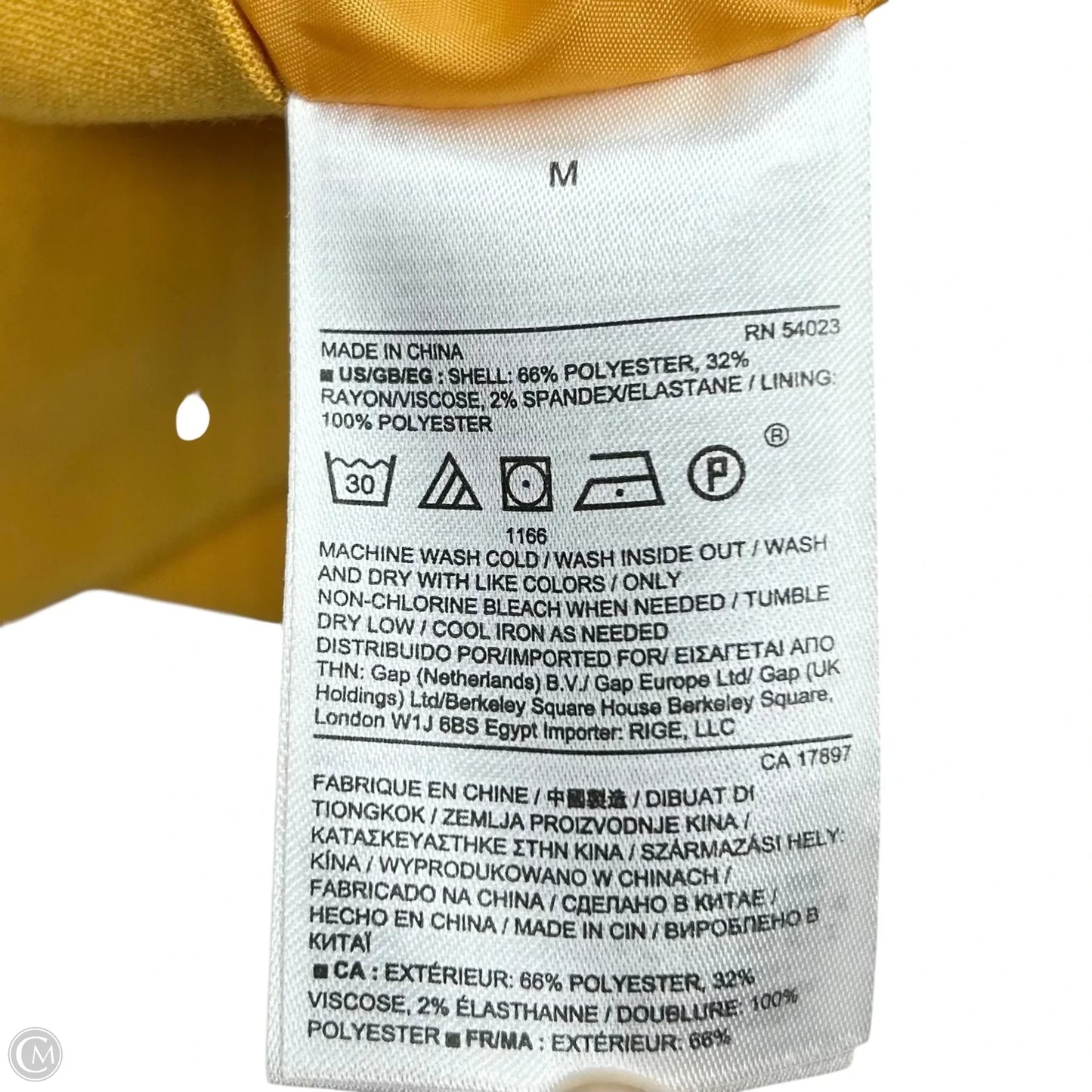 Coat Trench Coat By Banana Republic In Yellow, Size: M