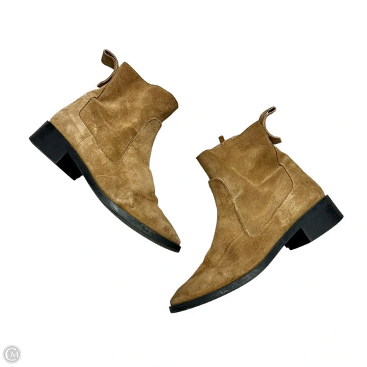 Boots Ankle Heels By Zara In Tan, Size: 9.5