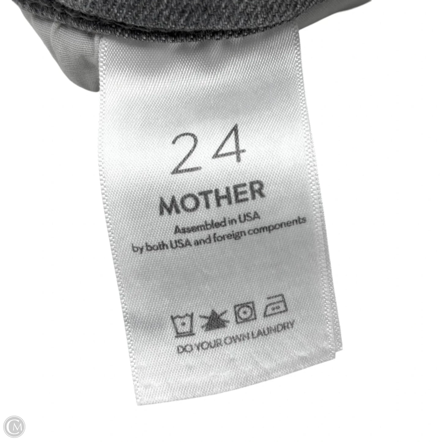 Jeans Straight By Mother In Grey Denim, Size: 0