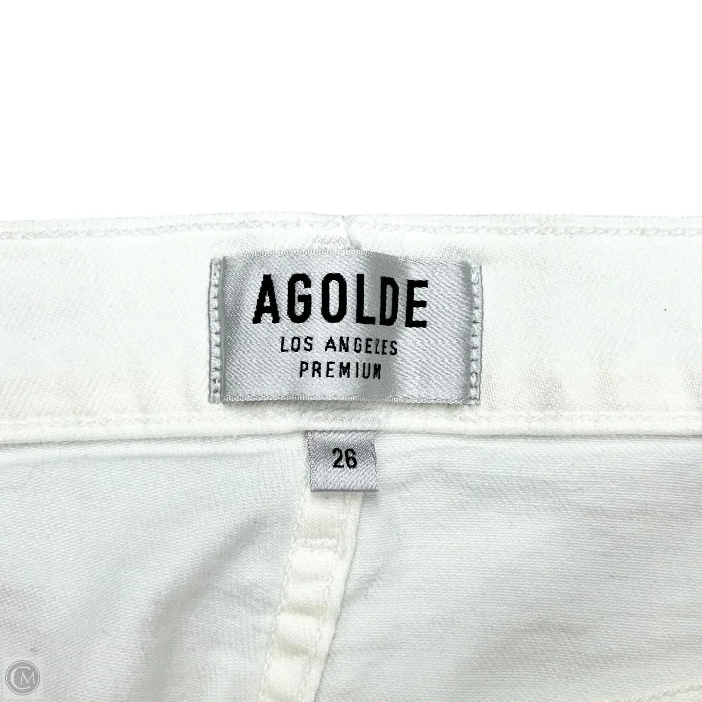 Jeans Straight By Agolde In White Denim, Size: 2