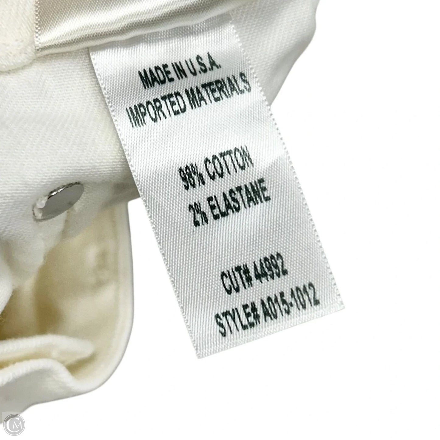 Jeans Straight By Agolde In White Denim, Size: 2