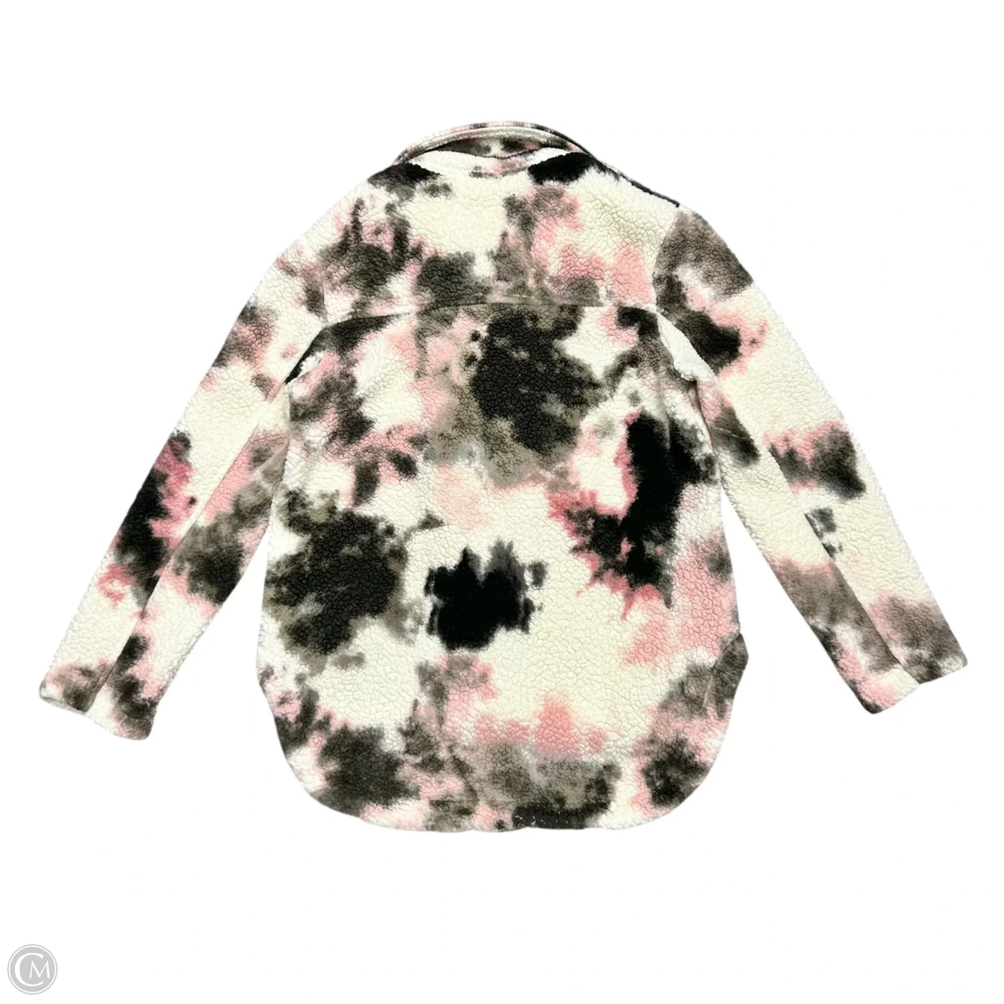 Jacket Faux Fur & Sherpa By Bp In Grey & Pink, Size: M