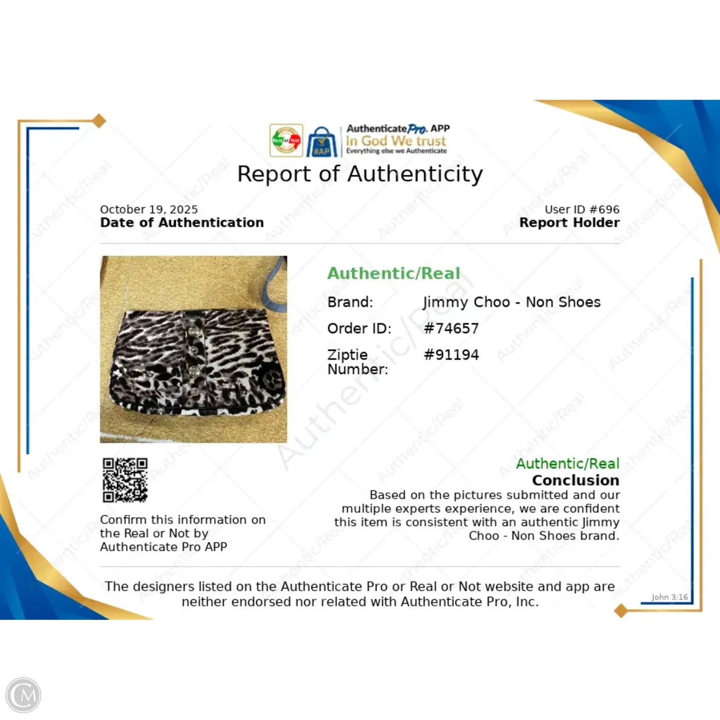 Clutch Luxury Designer By Jimmy Choo, Size: Large