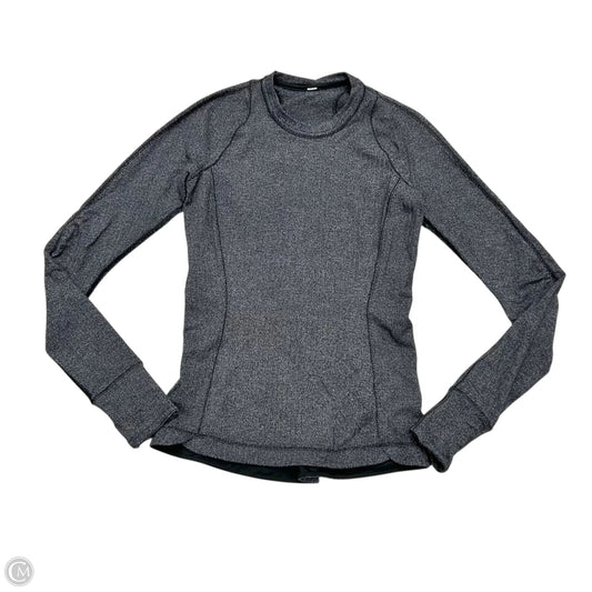 Athletic Sweatshirt Crewneck By Lululemon In Black & Grey, Size: S