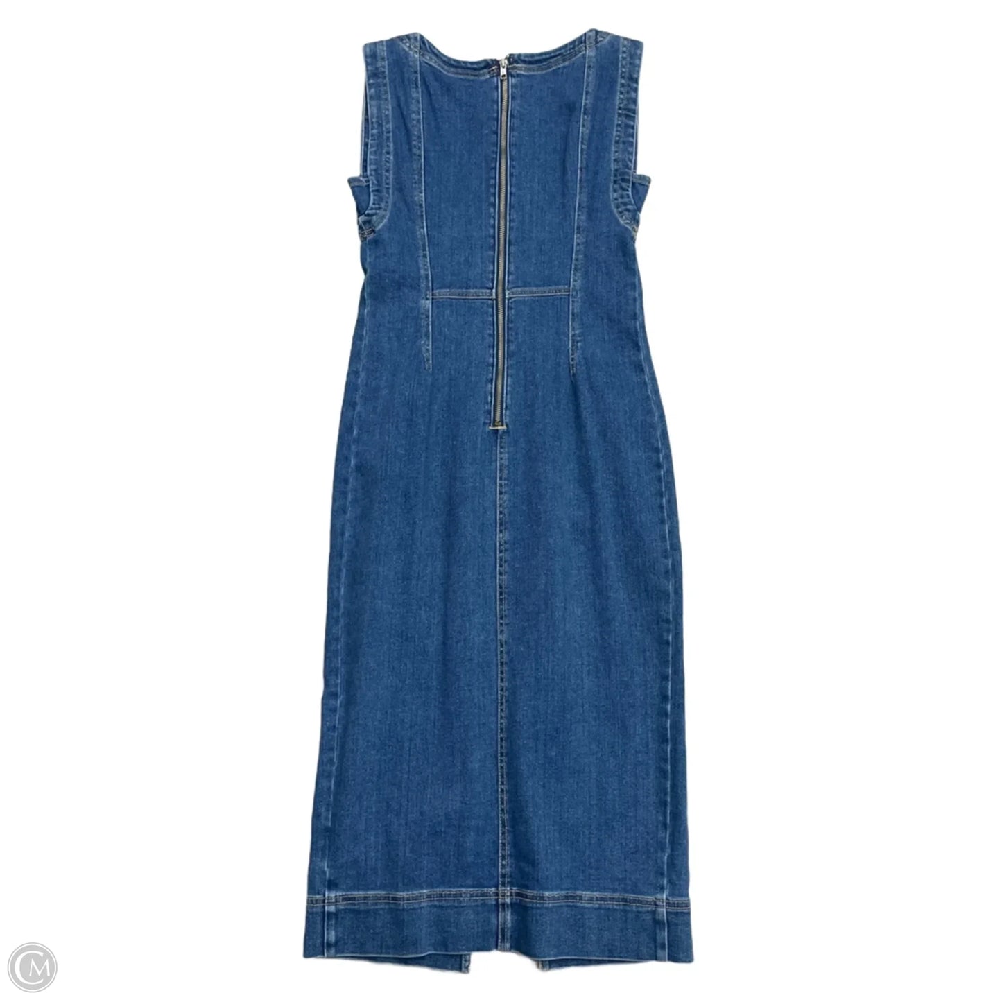 Dress Casual Midi By Pilcro In Blue Denim, Size: Xs