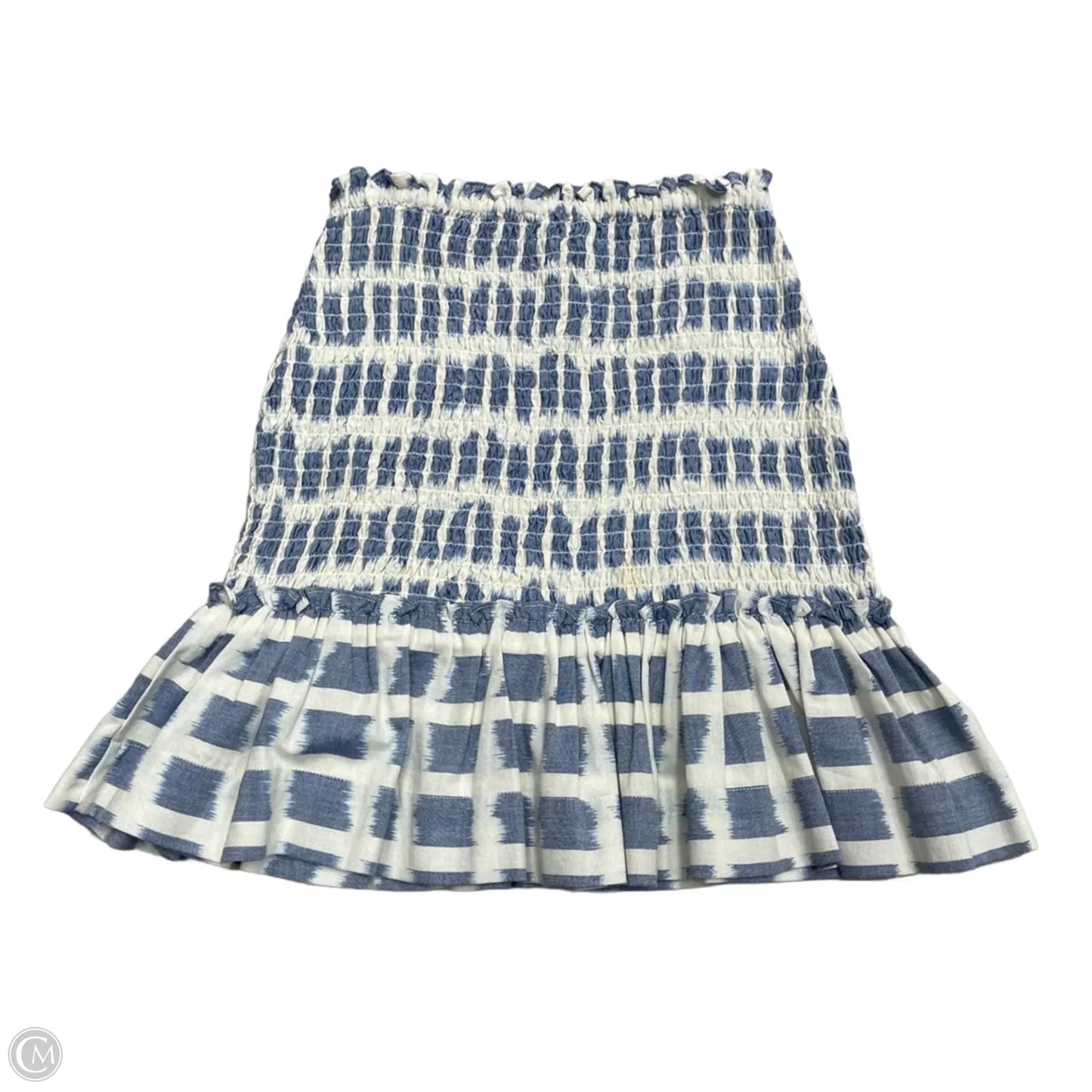 Skirt Mini & Short By Veronica Beard In Blue & White, Size: Xs