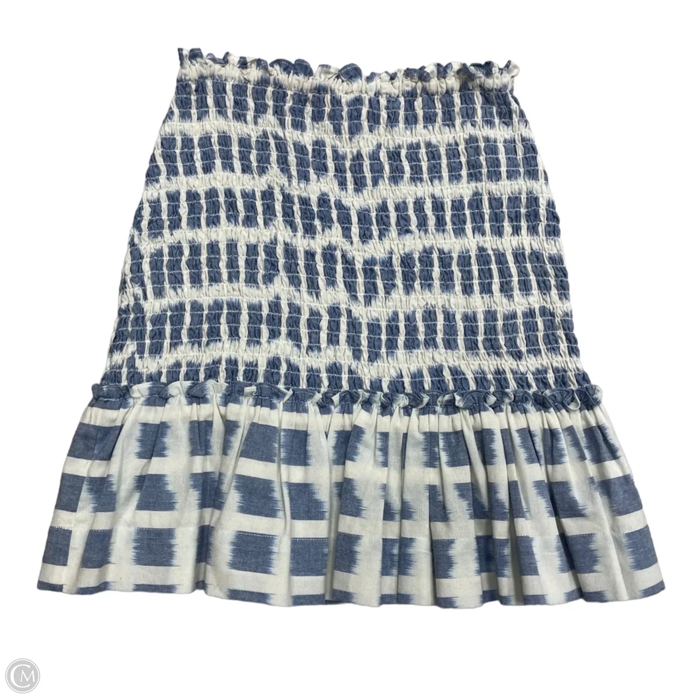 Skirt Mini & Short By Veronica Beard In Blue & White, Size: Xs