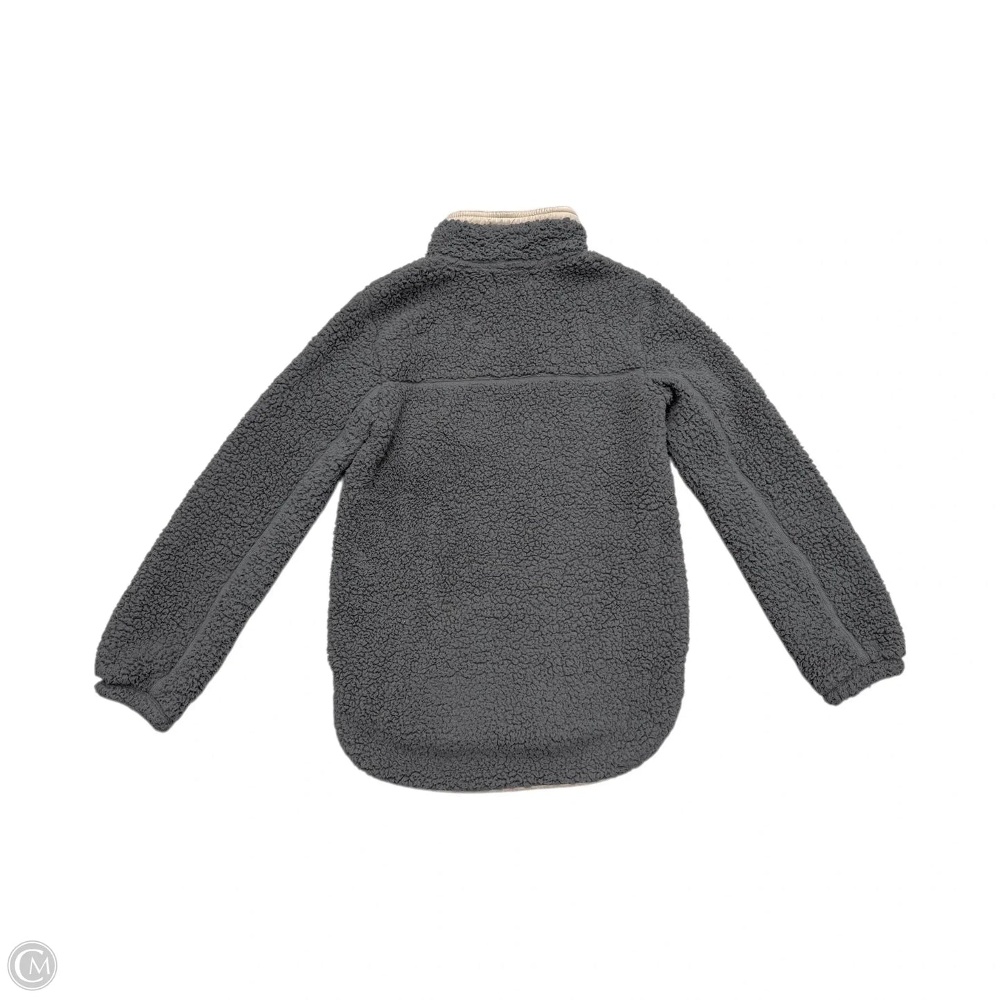 Jacket Faux Fur & Sherpa By Abercrombie And Fitch In Cream & Grey, Size: S