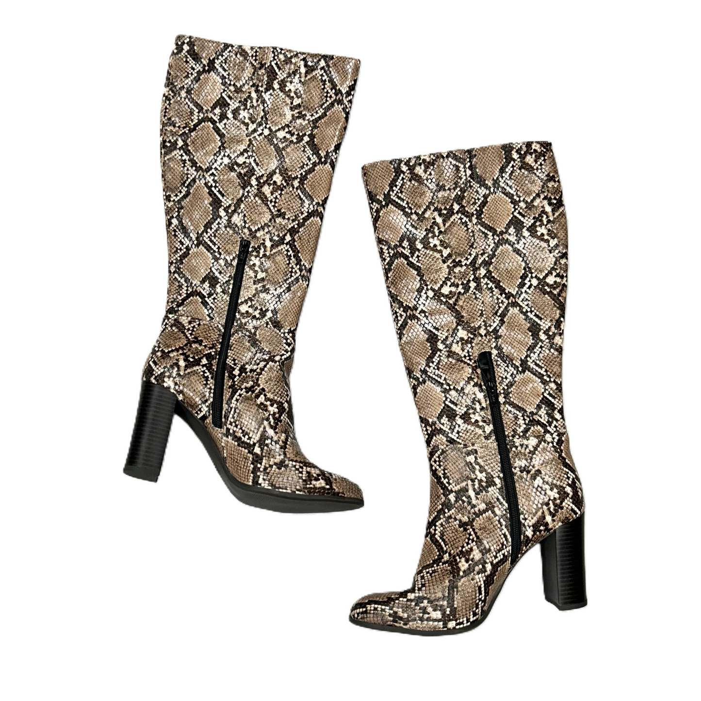 Boots Knee Heels By A New Day In Animal Print, Size: 9.5