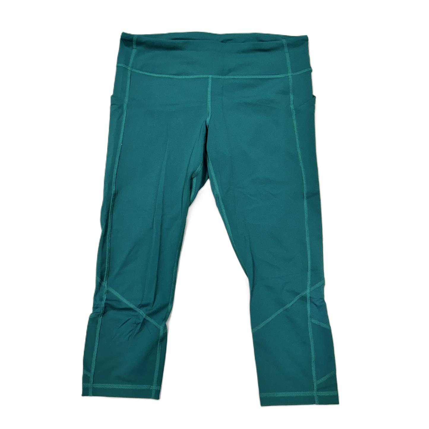 Athletic Leggings Capris By Lululemon In Teal, Size: M