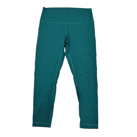 Athletic Leggings Capris By Lululemon In Teal, Size: L