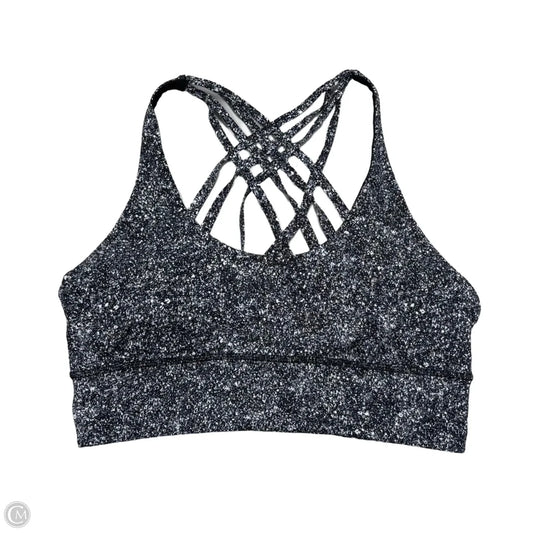 Athletic Bra By Lululemon In Black & White, Size: L