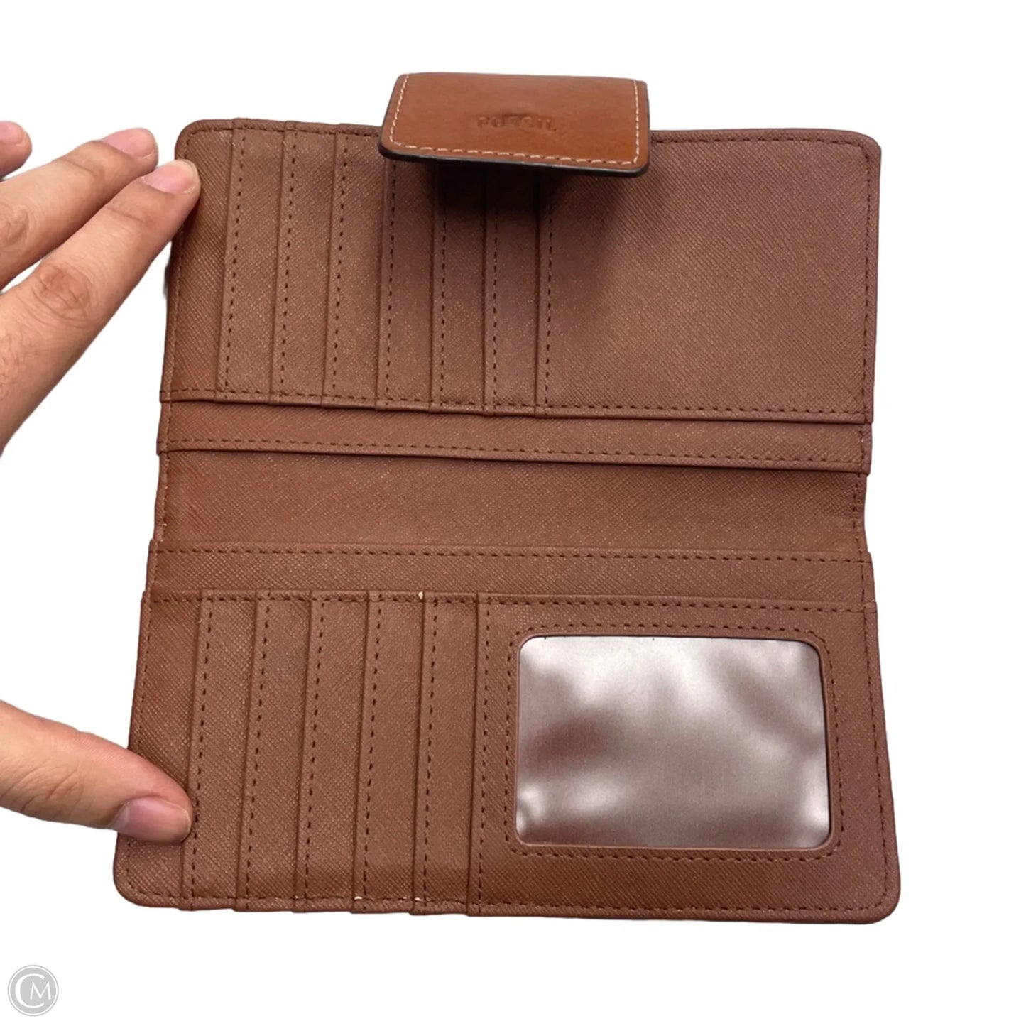 Wallet Leather By Fossil, Size: Medium