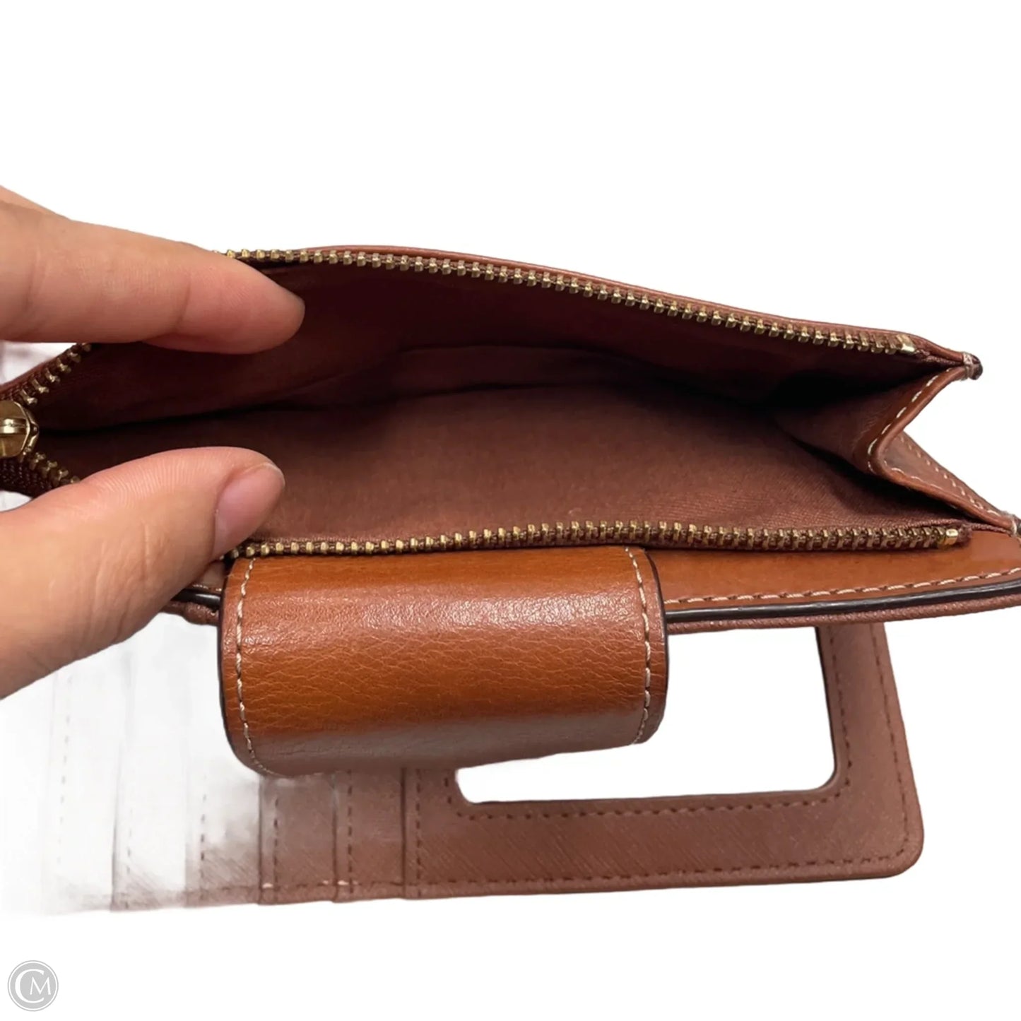 Wallet Leather By Fossil, Size: Medium