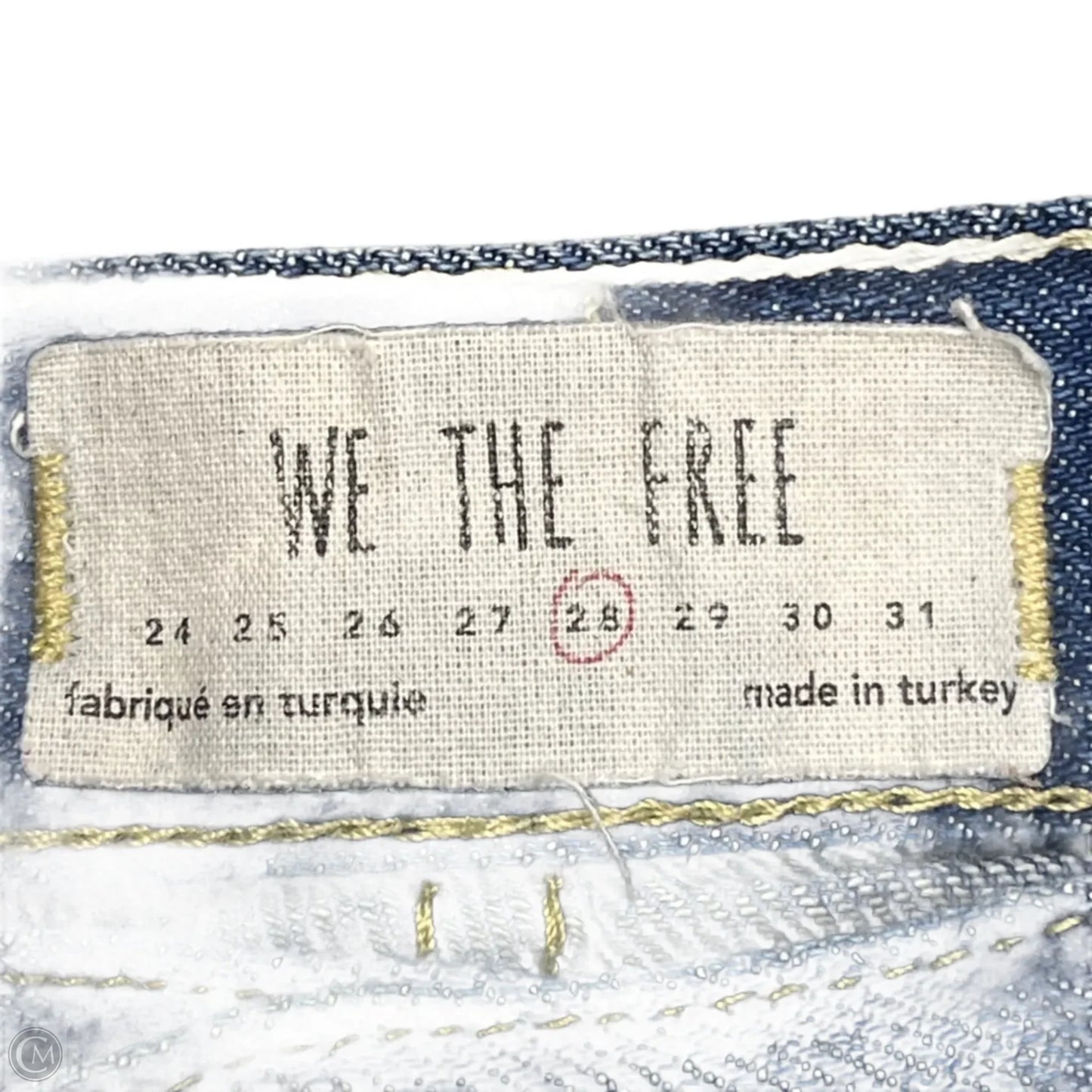 Jeans Straight By We The Free In Blue Denim, Size: 6