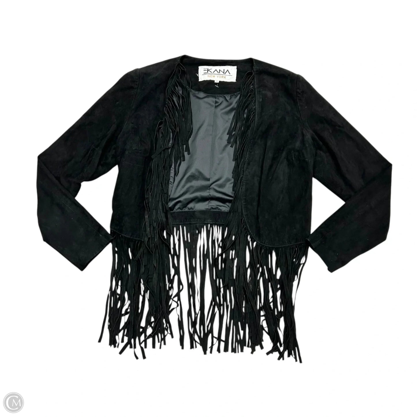 Jacket Leather By Ekana In Black, Size: M